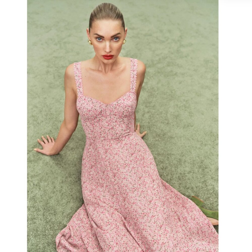 Reformation Lela Dress Pink - Size 8
